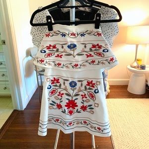 floral strapless dress